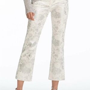 Elliott Lauren Cream Floral Wide Leg Jeans